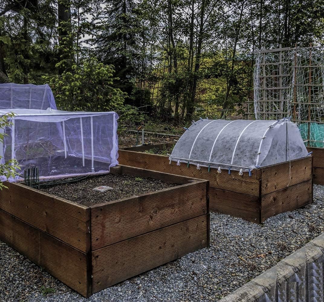 Garden Netting Pest Barrier: 10'x20' Fine Bug Netting for Garden Protection Row Cover Raised Bed Screen Mesh Greenhouse Mosquito Net, Protecting Tree Plants Vegetable Flowers Fruits - Image 9